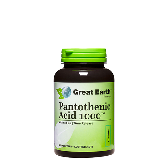 Pantothenic Acid, 1000 mg, 90 tablettia