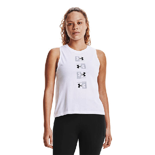 Live UA Repeat Muscle Tank, White