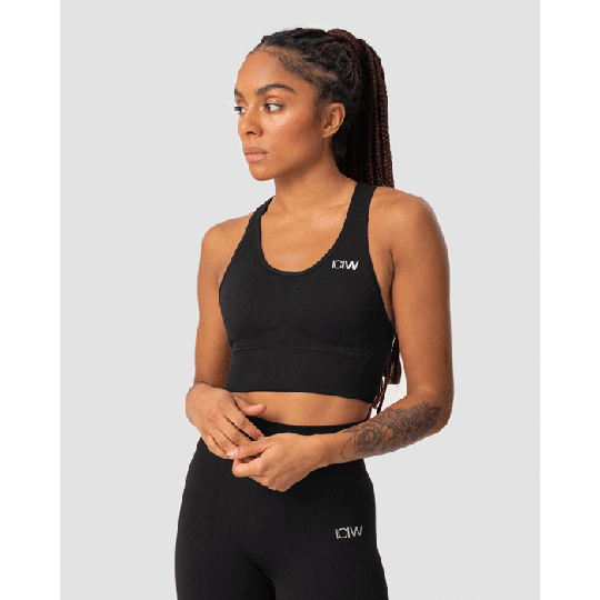 Divine Seamless Sports Bra, Black