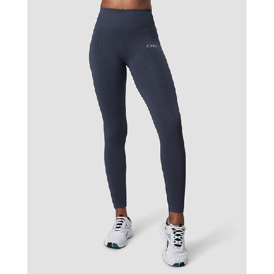 Ribbed Define Seamless Tights, Smokey Blue