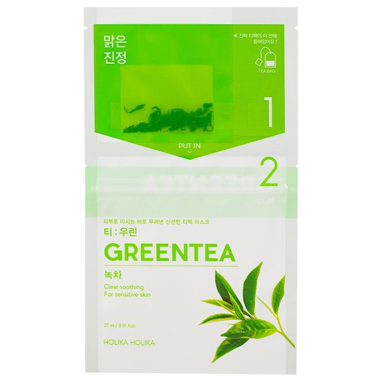 Instantly Brewing Tea Bag Mask - Green Tea, 27 ml Holika Holika Kasvonaamio