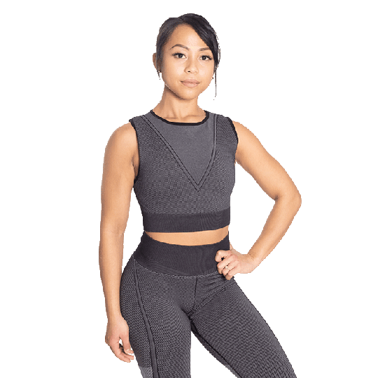 Roxy Seamless Top, Black/Grey