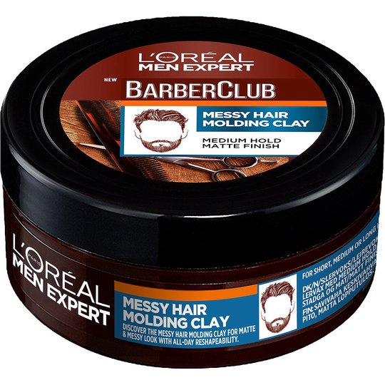 Men Expert Barber Club Messy Hair Molding Clay, 75 ml L'Oréal Paris Muotoiluvoiteet