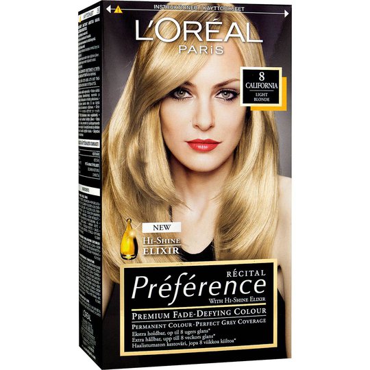 Récital Préférence 8 California Ljusblond, L'Oréal Paris Hiusvärit
