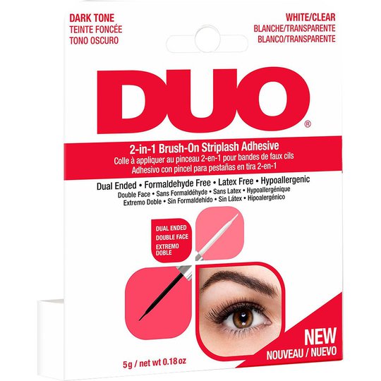 DUO 2-in-1 Brush-On Adhesive Clear & Dark, 5 g Andrea Irtoripset