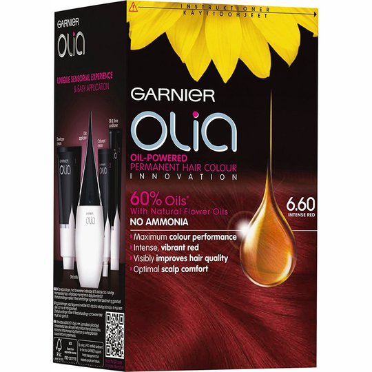Garnier Olia Permanent Hair Colour, 6.60 Intense Red, Garnier Hiusvärit