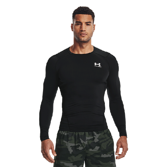 UA HG Armour Comp LS, Black