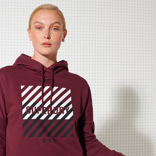 Training Core Sport Crop Hood, Claret