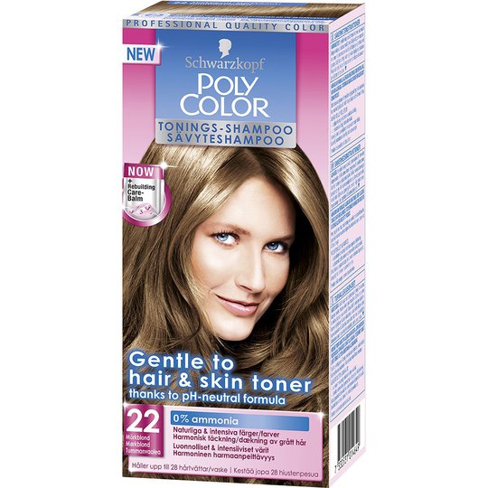 Schwarzkopf Poly Color Toning Shampoo, 22 - Darkblonde, Schwarzkopf Hiusvärit