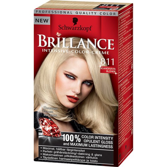 Schwarzkopf Brillance Intensive Color-Creme, 811 Scandinavian Blonde, Schwarzkopf Hiusvärit