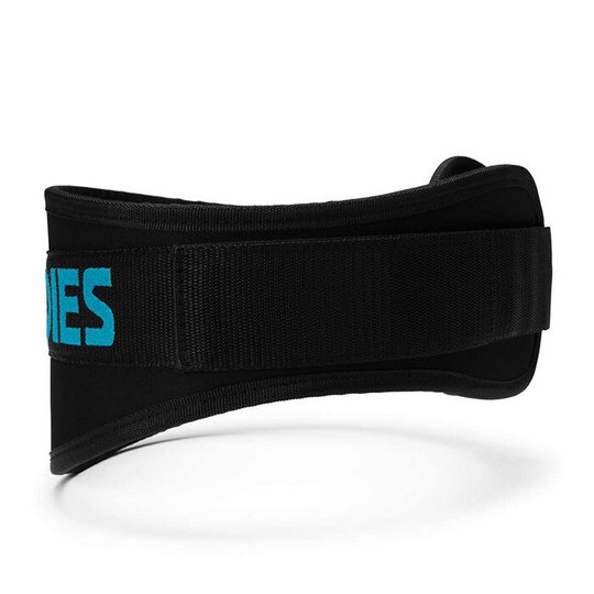 Womens gym belt, Black/aqua