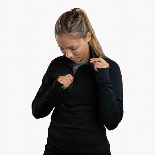 CLN Viper ws 1/2 Zip, Black