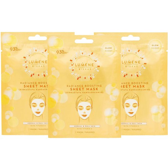 Radiance Boosting Sheet Mask, Lumene Ihonhoitopakkaukset