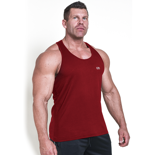 Chained Gym Stringer, Maroon