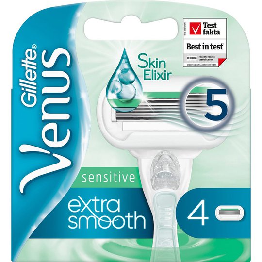 Gillette Venus Extra Smooth Sensitive, Gillette Partahöylät ja partaterät