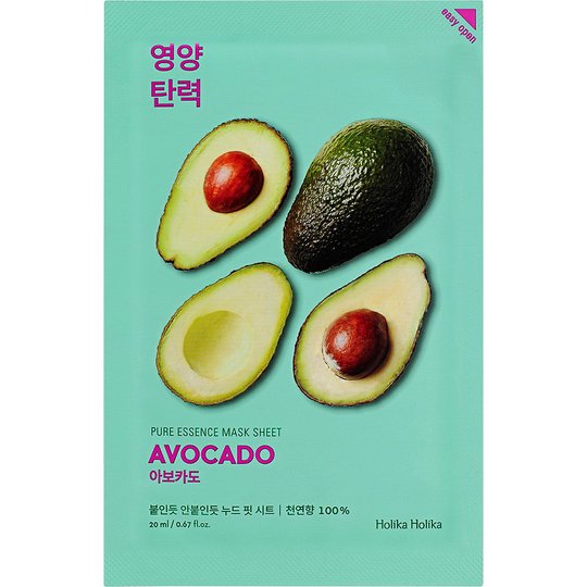 Holika Holika Pure Essence Mask Sheet - Avocado, Holika Holika Kasvonaamio