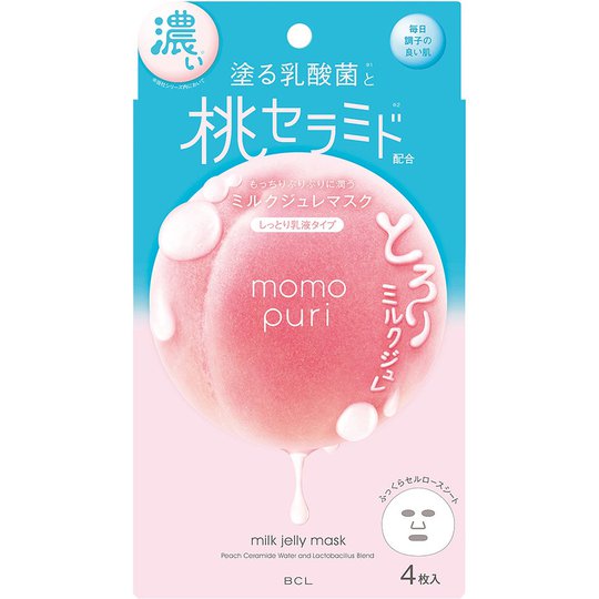 Momopuri Milk Jelly Mask, BCL Kasvonaamio
