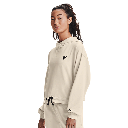 UA Project Rock Terry Pullover, Summit White