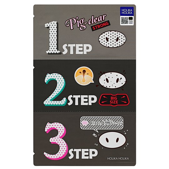 Pig Clear Blackhead 3-Step Kit (Strong), Holika Holika Kasvonaamio