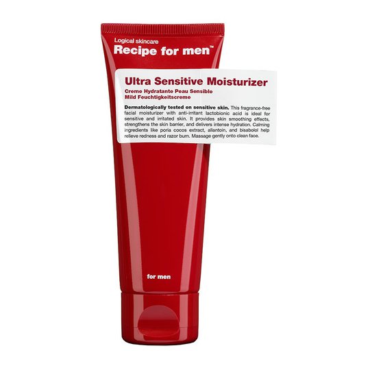 Ultra Sensitive Moisturizer, 75 ml Recipe for men Päivävoiteet