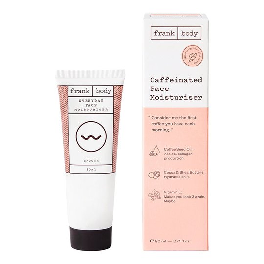 Caffeinated Face Moisturiser 80ml, Frank Body Päivävoiteet