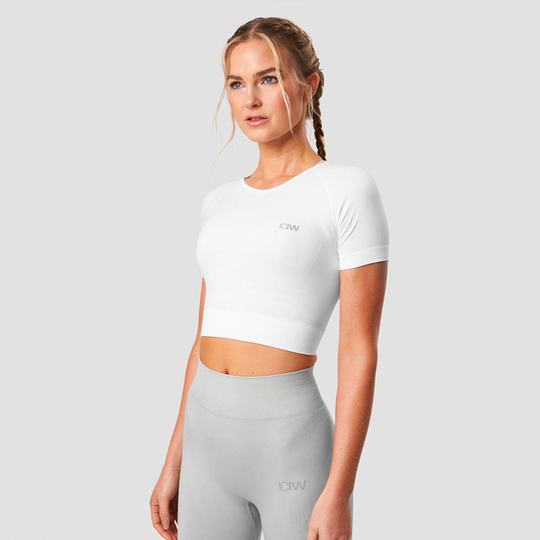 Define Seamless Cropped T-shirt, White