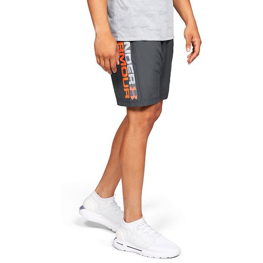 Woven Graphic Wordmark Short, Stealth Gray