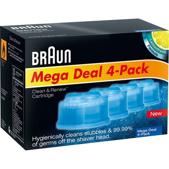 Clean & Renew Cartridge 4-Pack, Braun Tarvikkeet