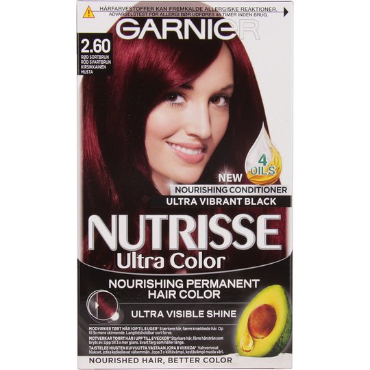 Garnier Nutrisse Ultra Color Deep Cherry Black, Garnier Hiusvärit