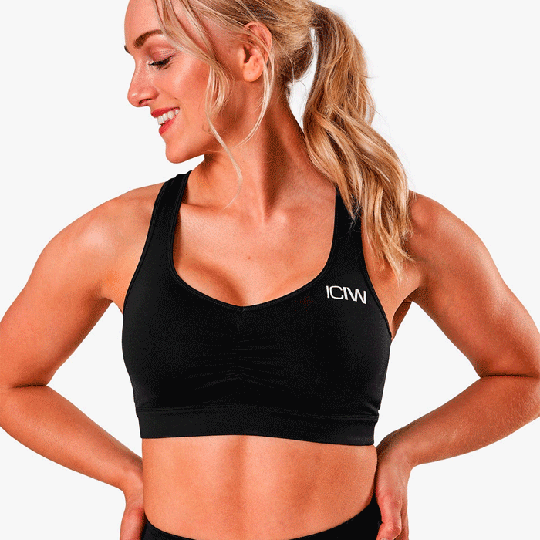 Scrunch Sports Bra, Black