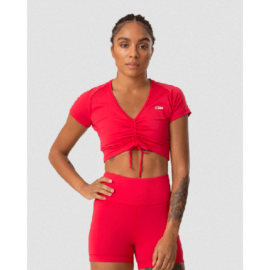 Scrunch T-shirt, Raspberry Red