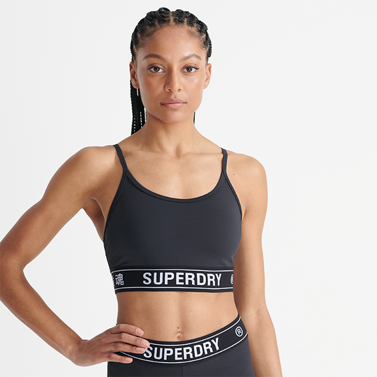 Training Logo Bra, Black