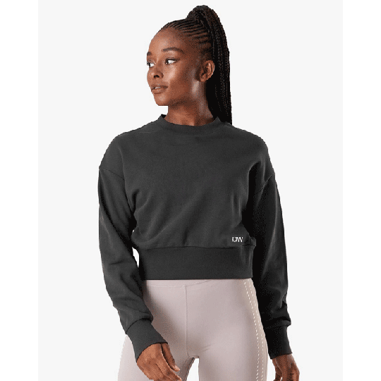Inhale Crewneck, Dark Stone