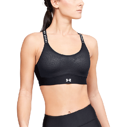 UA Infinity Mid Bra, Black