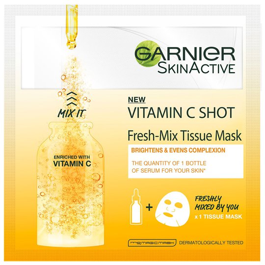 Skin Active Fresh Mix Tissue Mask Vitamin, Garnier Kasvonaamio