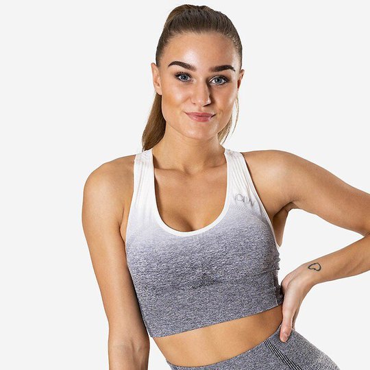 Ombre Seamless Sports Bra, Grey