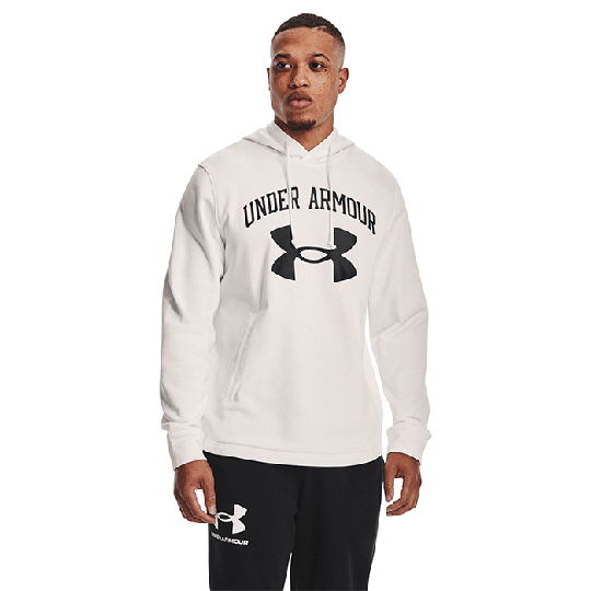 UA Rival Terry Big Logo Hood, White