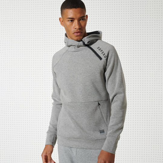 Training Gymtech Hood, Grey Marl