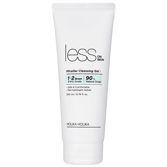 Less On Skin Micellar Cleansing Gel, 200 ml Holika Holika Vaihe 2: Vesipohjainen puhdistustuote