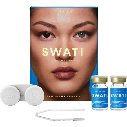 Sapphire, 2 st Swati Värilliset piilolinssit