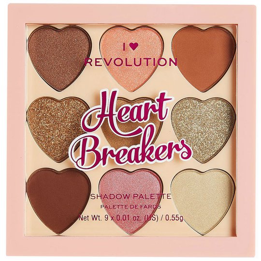 I Heart Heartbreakers Majestic Eyeshadow Palette, Makeup Revolution Luomiväri