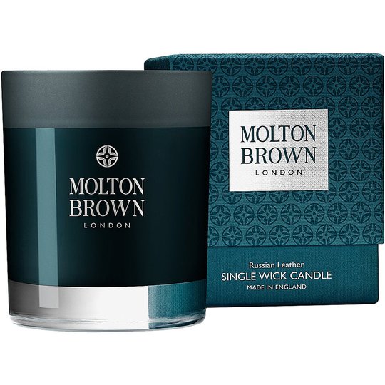Russian Leather Single Wick Candle, 180 g Molton Brown Tuoksukynttilät