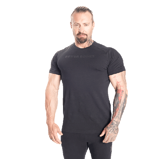 Gym Tapered Tee, Black/Black