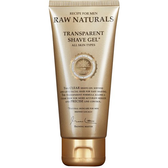 Transparent Shaving Gel, 100 ml Raw Naturals by Recipe for Men Parranajogeelit