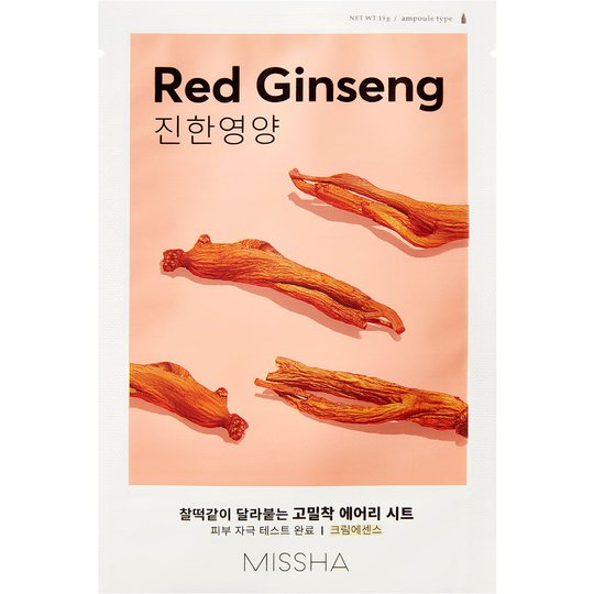 Airy Fit Sheet Mask (Red Ginseng), 19 g MISSHA K-Beauty Kasvonaamiot