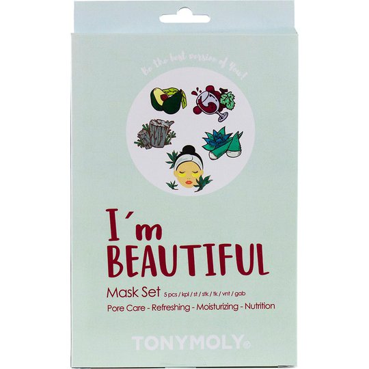 I'm Beautiful Mask Set, 5 pcs Tonymoly Ihonhoitopakkaukset