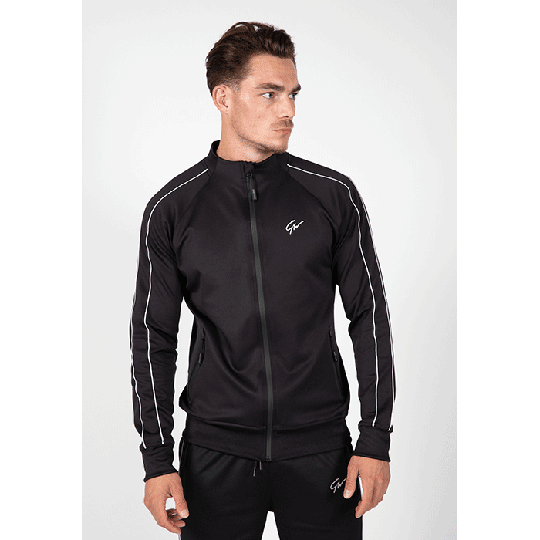Wenden Track Jacket, Black/White