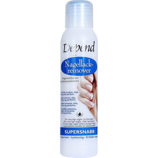 Depend Kynsilakanpoistoaine Erittäin Nopea, 35 ml Depend Kynsilakan poisto