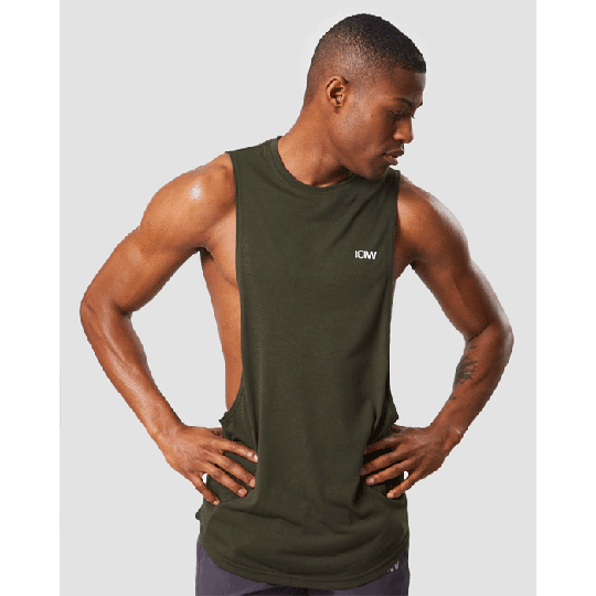 Training Open Back Tank Top, Dark Army