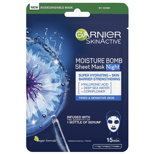 Skin Active Night tissue mask, 28 g Garnier Kasvonaamio